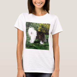 Old English Sheepdog Painting Dog Art T-Shirt