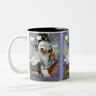 Old English Sheepdog Perfect Angel Two-Tone Coffee Mug