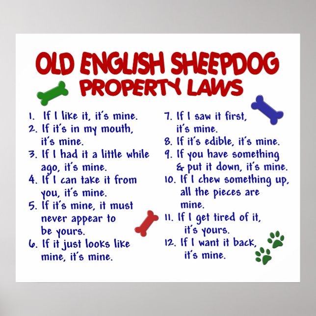 OLD ENGLISH SHEEPDOG PL2 POSTER (Front)
