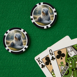 Old English Sheepdog Poker Chips