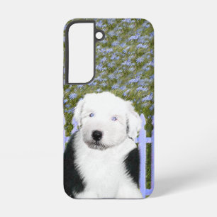 Old English Sheepdog Puppy Painting - Dog Art Samsung Galaxy Case