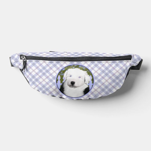 Old English Sheepdog Puppy Painting Pet Dog Art Bum Bags (Lay Down)