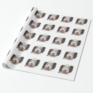 Old English Sheepdog Puppy Wrapping Paper