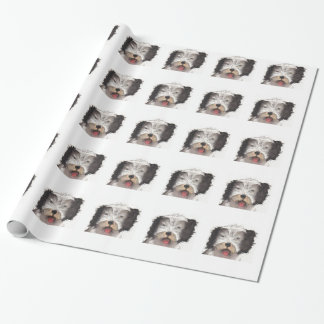 Old English Sheepdog Puppy Wrapping Paper