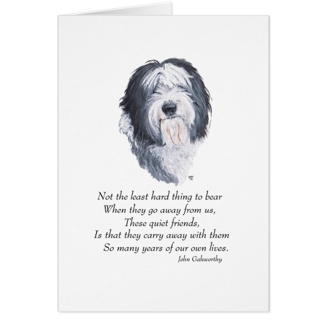 Old English Sheepdog Rainbow Bridge (Front)