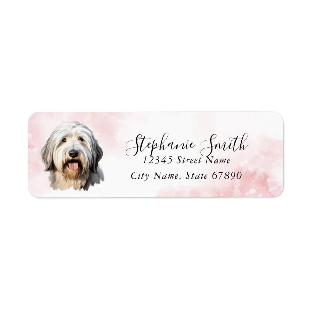 Old English Sheepdog Return Address Labels (Front)