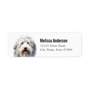 Old English Sheepdog Return Address Labels
