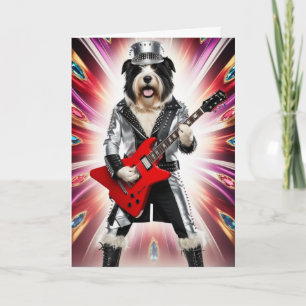 Old English Sheepdog Rock Star Card