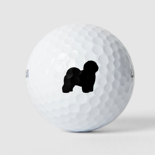 Old English Sheepdog Silhouette Golf Balls (Front)
