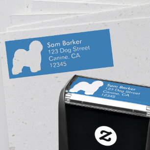 Old English Sheepdog Silhouette Return Address Self-inking Stamp