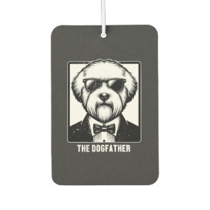Old English Sheepdog The Dogfather Tuxedo Cool Fun Car Air Freshener