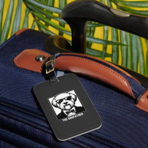 Old English Sheepdog The Dogfather Tuxedo Cool Fun Luggage Tag