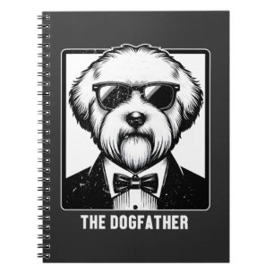 Old English Sheepdog The Dogfather Tuxedo Cool Fun Notebook
