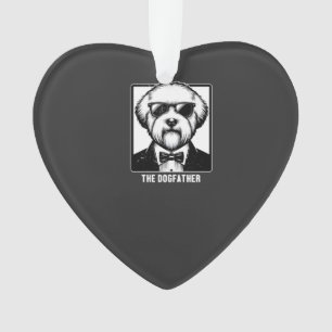 Old English Sheepdog The Dogfather Tuxedo Cool Fun Ornament