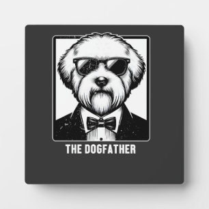 Old English Sheepdog The Dogfather Tuxedo Cool Fun Plaque