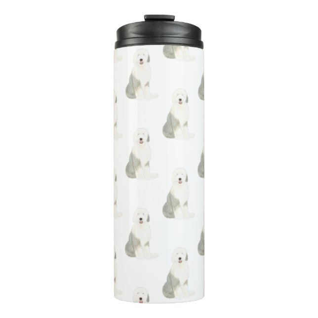 Old English Sheepdog Thermal Tumbler (Front)