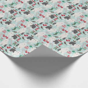 Old English Sheepdogs Christmas wrapping paper