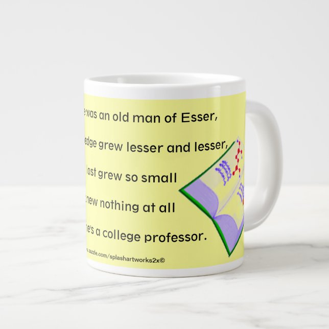 "Old Essor Professor" Large Coffee Mug (Front Right)