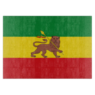 Old Ethiopian flag Cutting Board