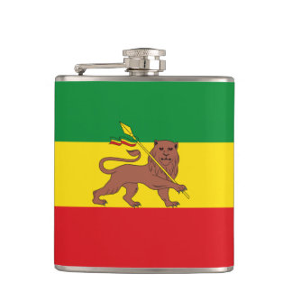 Old Ethiopian flag Hip Flask