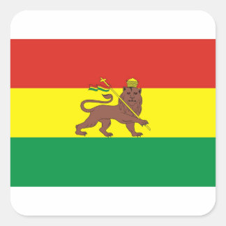 Old Ethiopian Flag with Lion of Judah Square Sticker