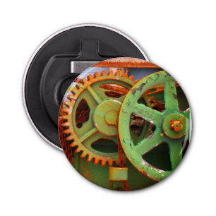 Old Factory Machinery Gears Wheels Vieux Hull Bottle Opener