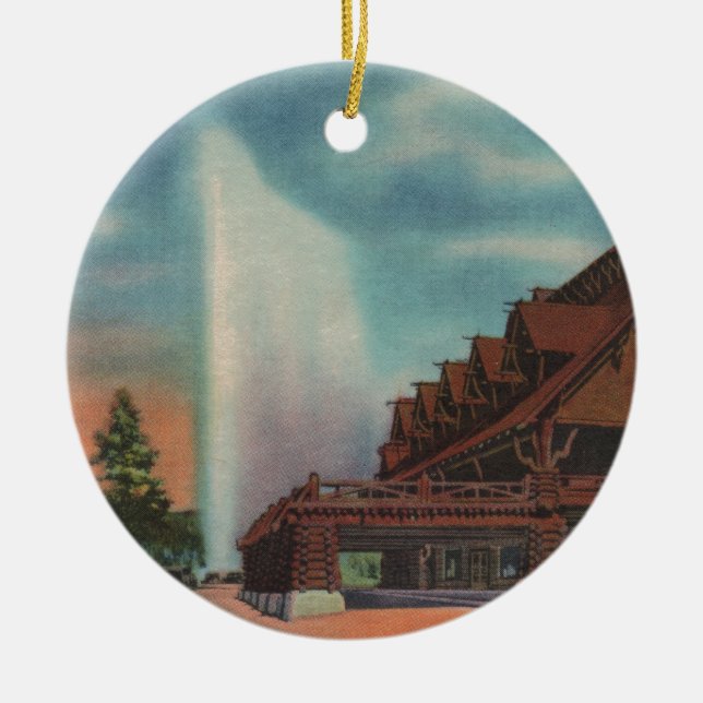 Old Faithful Ceramic Tree Decoration (Front)