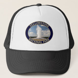 Old Faithful Geyser at Yellowstone National Park Trucker Hat