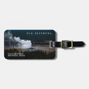 Old Faithful Geyser Eruption Yellowstone Luggage Tag