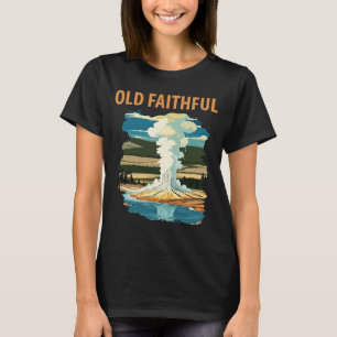 Old Faithful Geyser Yellow Travel T-Shirt