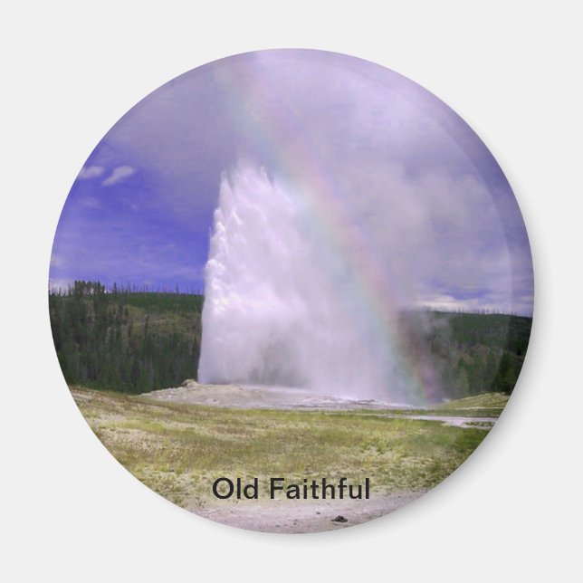 Old Faithful in Yellowstone National Park Magnet (Front)