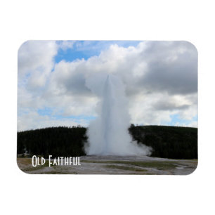 Old Faithful Photo at Yellowstone Magnet