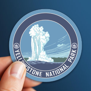 Old Faithful - Yellowstone National Park Classic Round Sticker