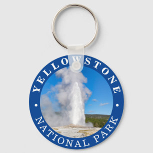 Old Faithful Yellowstone National Park Keychain