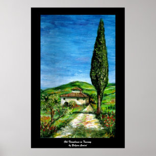 Old farm house in Chianti -Tuscany Landscape Poster