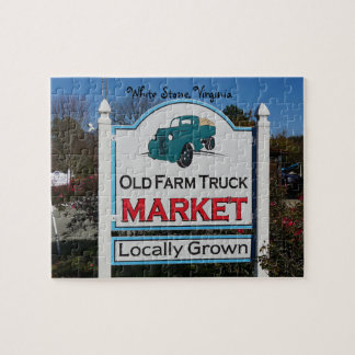 Old Farm Market, personalize with your text Jigsaw Puzzle
