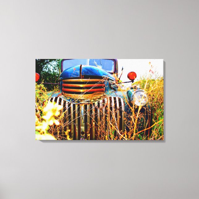 Old Farm Truck Canvas Print (Front)