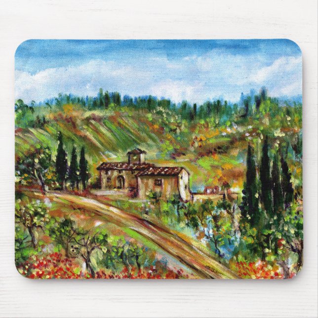 OLD FARMHOUSE IN CHIANTI -TUSCANY MOUSE MAT (Front)