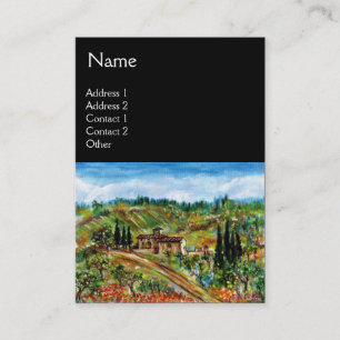 OLD FARMHOUSE IN TUSCANY,black Business Card