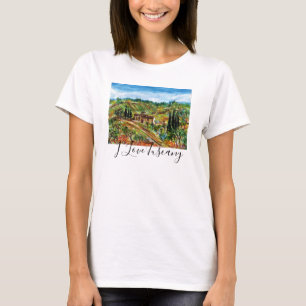 OLD FARMHOUSE,OLIVE TREES IN TUSCANY LANDSCAPE T-Shirt