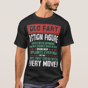 Old Fart Action Figure Vintage Distressed Gift T-Shirt