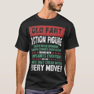 Old Fart Action Figure Vintage Distressed Gift T-Shirt