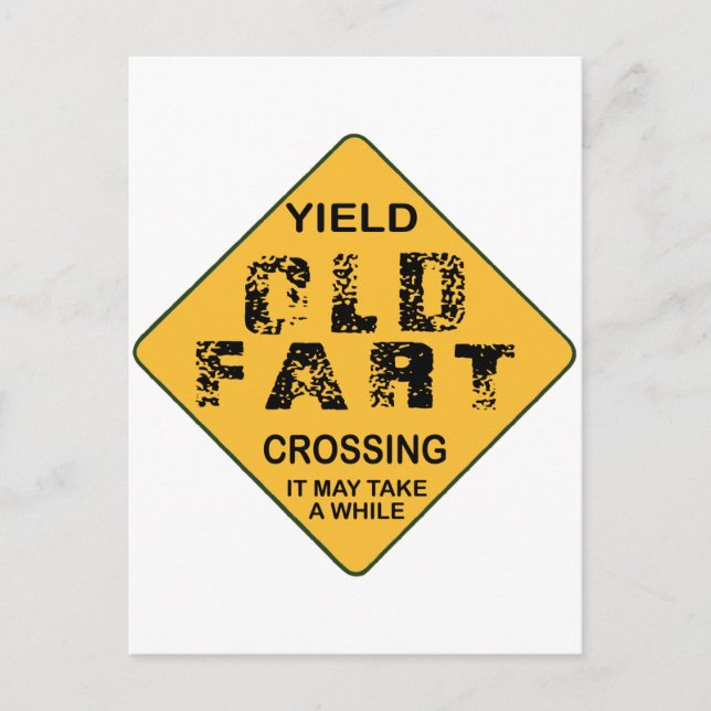 Old Fart Crossing Postcard (Front)