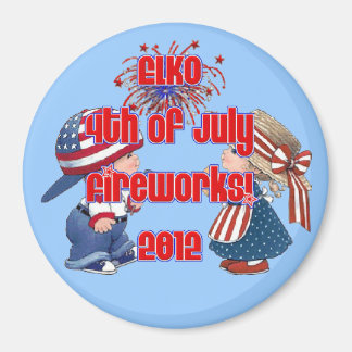Old-fashion 4th of July Elko Magnet