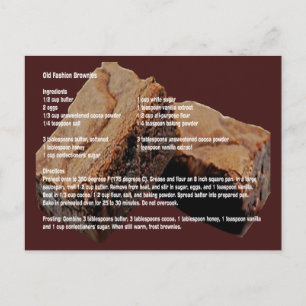 Old Fashion Brownies Recipe Card