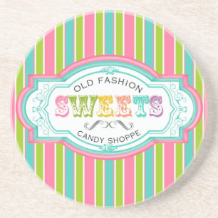 Old fashion Candy Sign Coasters