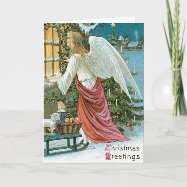 Old Fashion Christmas Angel Cards (Front)