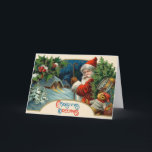 Old Fashion Christmas Card<br><div class="desc">Put a little vintage Christmas in every ones mailbox. Jolly old St. Nick comes to wish you Christmas Greetings. Christmas cards for everyone. Perfect for parents or Grandparents. Make a new family tradition by remembering what the older generation used to do at Christmas.</div>