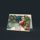 Old Fashion Christmas Card<br><div class="desc">Put a little vintage Christmas in every ones mailbox. Jolly old St. Nick comes to wish you Christmas Greetings. Christmas cards for everyone. Perfect for parents or Grandparents. Make a new family tradition by remembering what the older generation used to do at Christmas.</div>