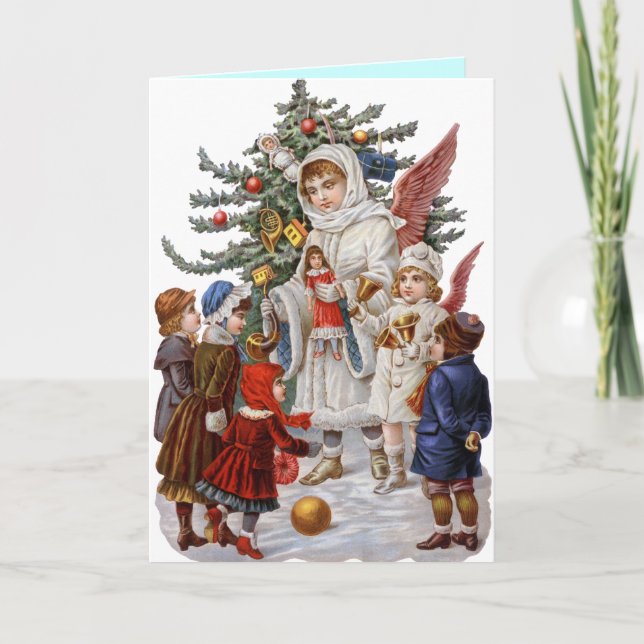 Old Fashion Christmas Card Vintage (Front)